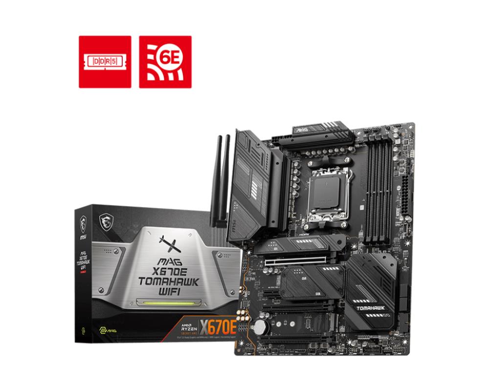 Материнская плата AMD X670 SAM5 ATX MAG X670E TOMAHAWK WIFI MSI - оптом у дистрибьютора ELKO