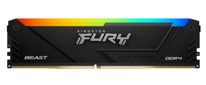 Memory Module KINGSTON Fury Beast Gaming DDR4 Общий объём памяти 32Гб Module capacity 16Гб Количество 2 3600 МГц Радиатор Множитель частоты шины 18 1.35 В RGB черный KF436C18BB2AK2/32 0 - оптом у дистрибьютора ABSOLUTETRADE