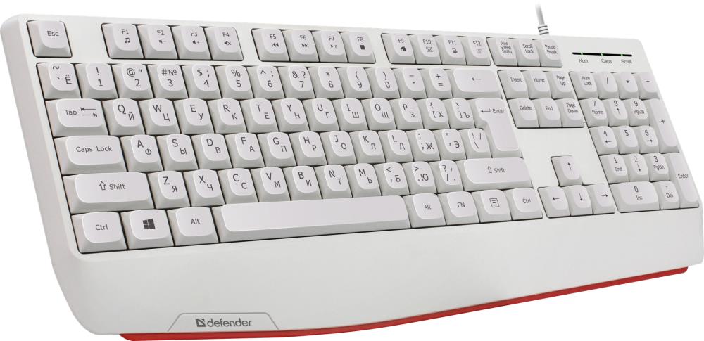 Клавиатура ATOM HB-546 RU WHITE 45547 1.8M DEFENDER - оптом у дистрибьютора ELKO