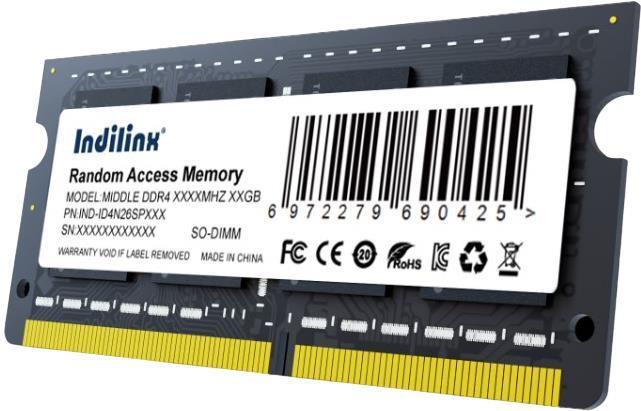 Модуль памяти для ноутбука SODIMM 8GB DDR4-3200 IND-ID4N32SP08X INDILINX - оптом у дистрибьютора ELKO