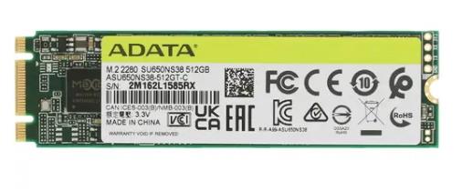 SSD жесткий диск M.2 2280 512GB ASU650NS38-512GT-C ADATA - оптом у дистрибьютора ELKO