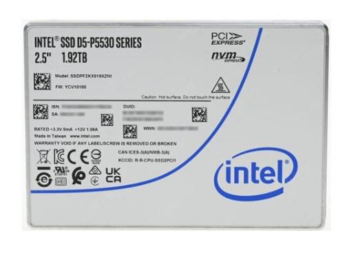 SSD жесткий диск PCIE 1.92TB TLC D5-P5530 SSDPF2KX019XZN1 INTEL - оптом у дистрибьютора ELKO