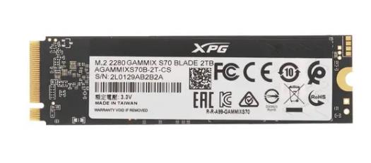 SSD жесткий диск M.2 2280 2TB AGAMMIXS70B-2T-CS ADATA - оптом у дистрибьютора ELKO