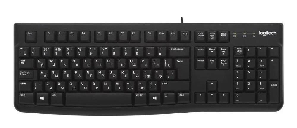 Клавиатура K120 ANSI EN/RU BLACK 920-002583 LOGITECH 0 - оптом у дистрибьютора ABSOLUTETRADE